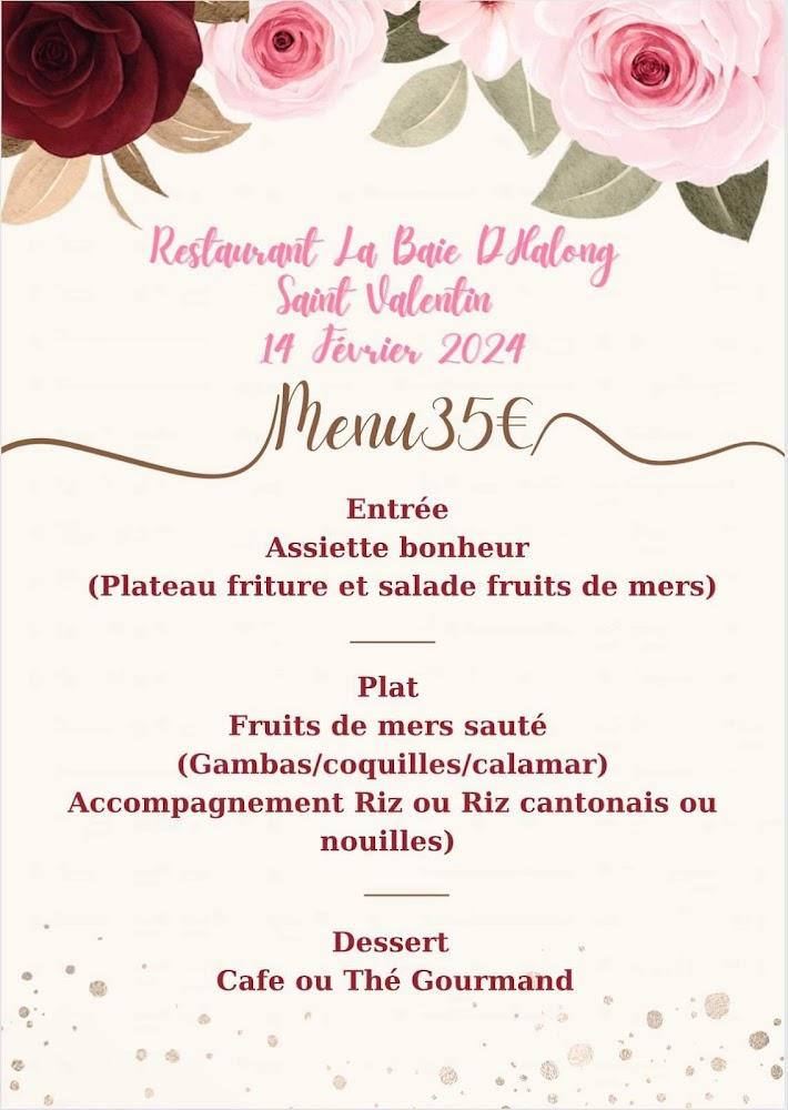 Restaurant LA BAIE D'HALONG - Menu Image 1